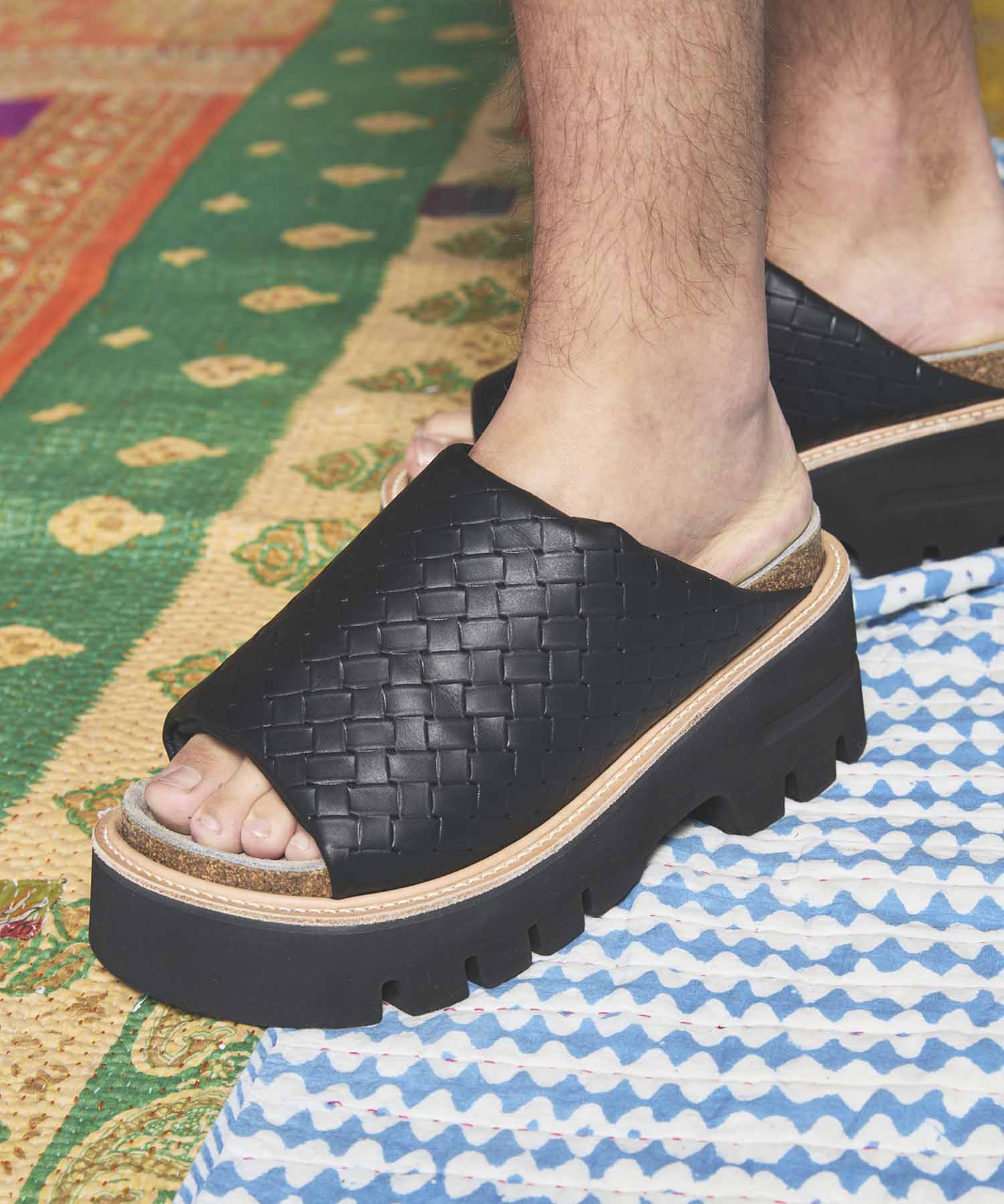 SPECIAL SHOES FACTORY COLLABORATION】Cork Sole Shower Sandal Made In T