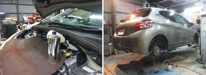 プジョー208アリュール 5MT 車検整備（VVTソレノイド+LLCリザーブ