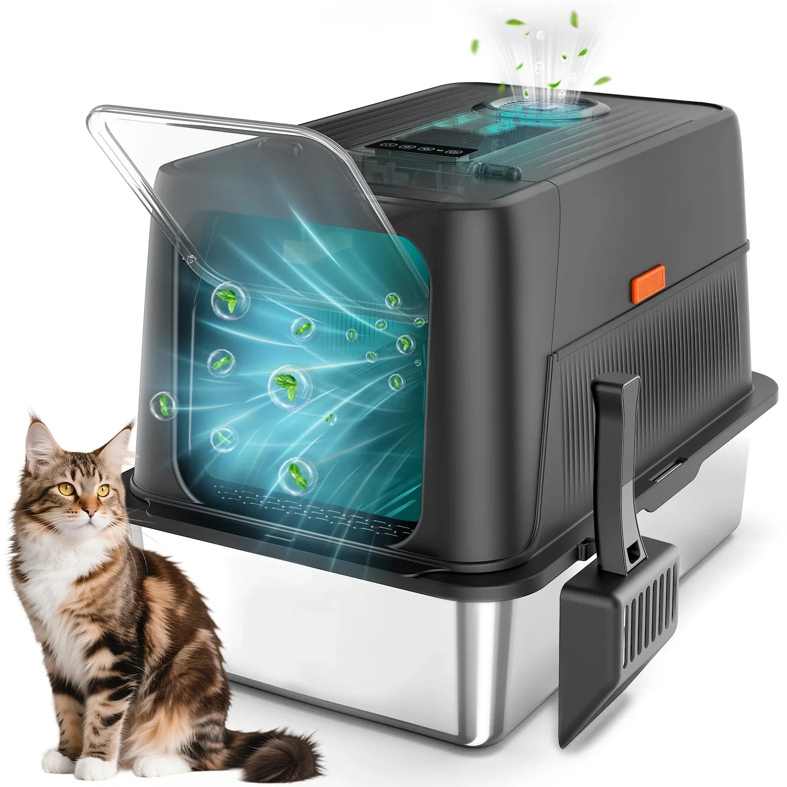 翌日発送】「臭いを徹底分解」2025新作脱臭機能付き猫用トイレ ｜飛散