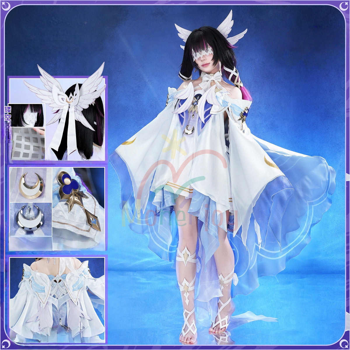 Monenjoy 原神 コロンビーナ コスチューム衣装 少女 合金製パーツ