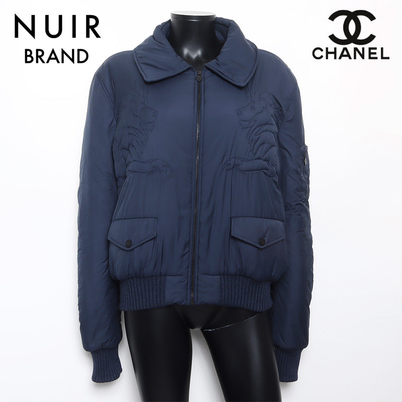 シャネル CHANEL ココマーク ライオン 刺繍 中綿 ブルゾン SIze:42