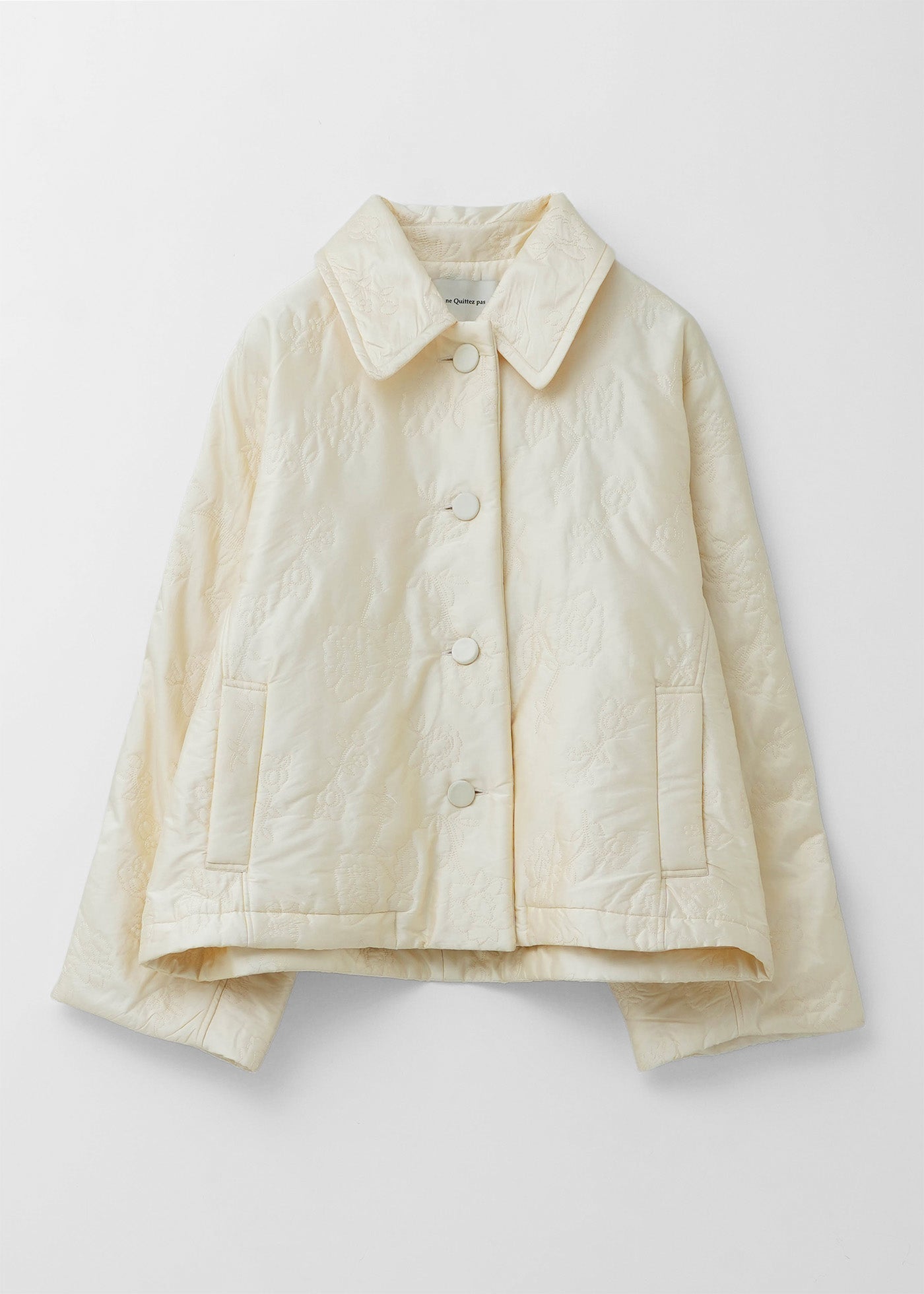 Poly Dupion Flower Embroidery Quilting Jacket | Pasand by ne