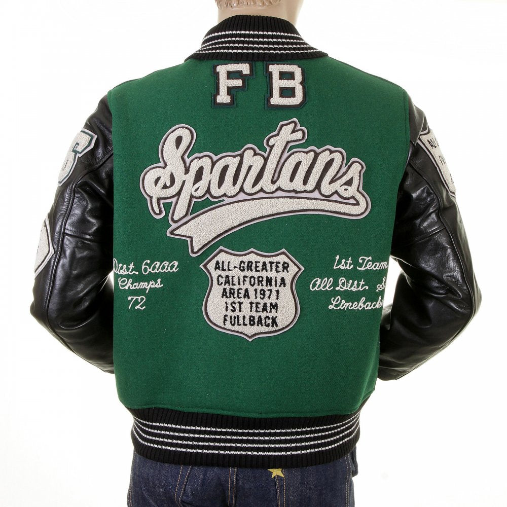 Vintage Green Stadium Jackets for Men by Whitesville Japan | NIro