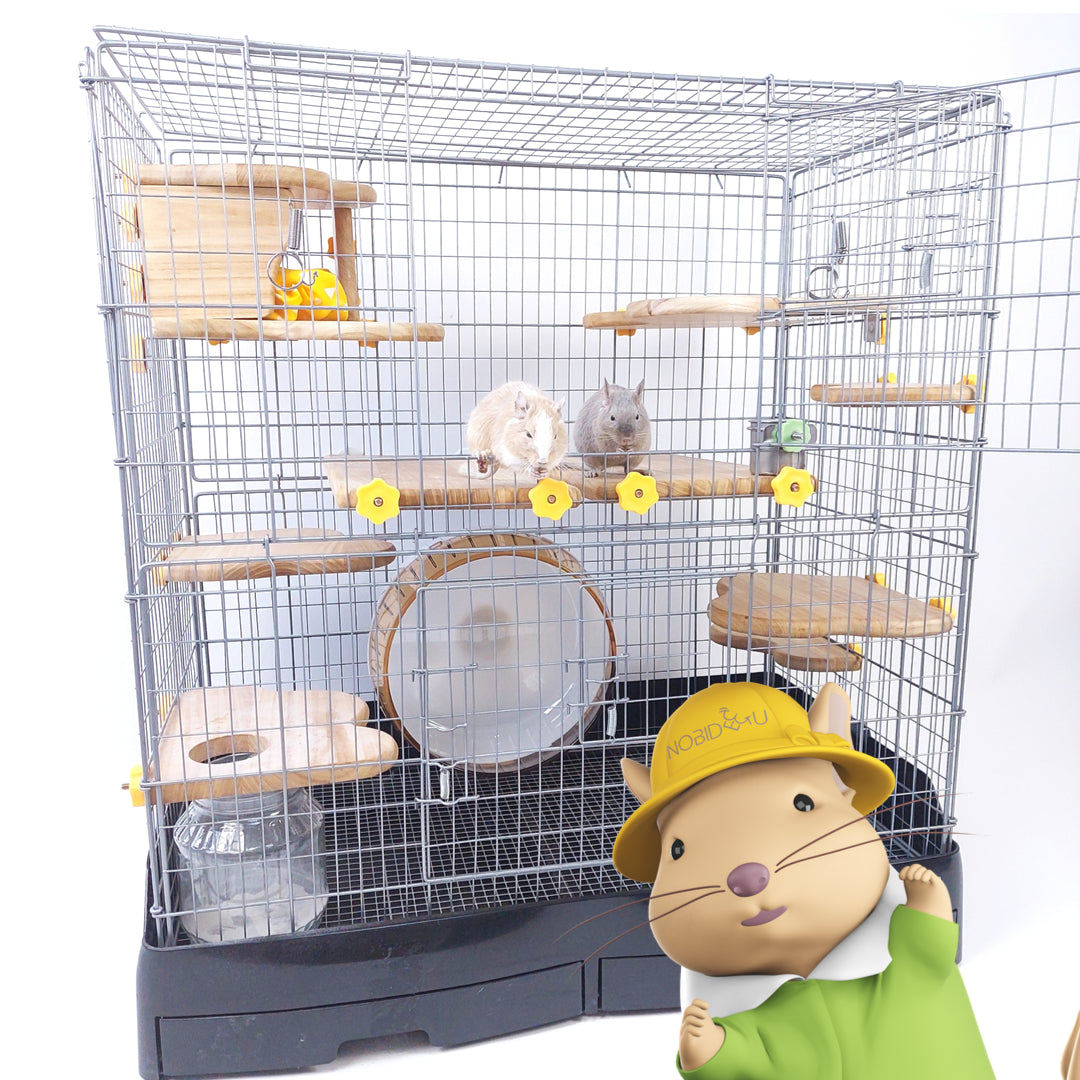 日本初,防水加工【デグーケージ大型サイズ用ウッドステージセット