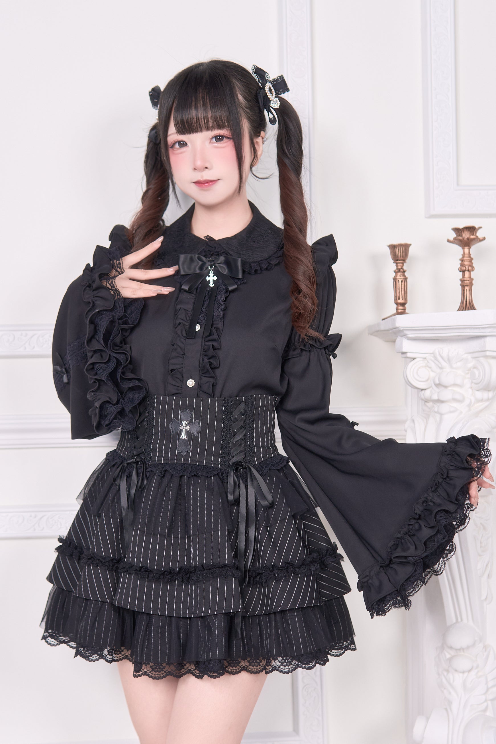 姫袖リボンレースアップブラウス – NoGenki