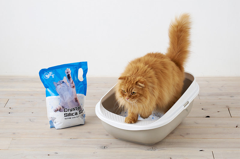 最高品質のシリカゲル猫砂『クリスタルシリカサンド』、『クリスタル