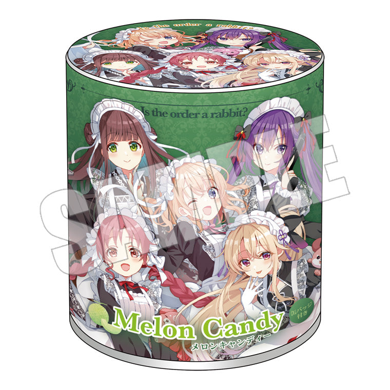缶バッジ付きキャンディ＜Maid by Rabbits ココア＆リゼ＆千夜＆メグ＆