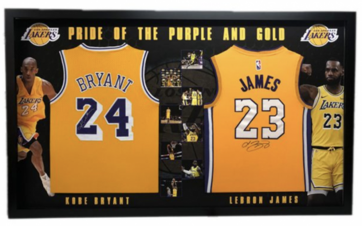 額入り】コービーブライアント＆レブロンジェームズ ロサンゼルス