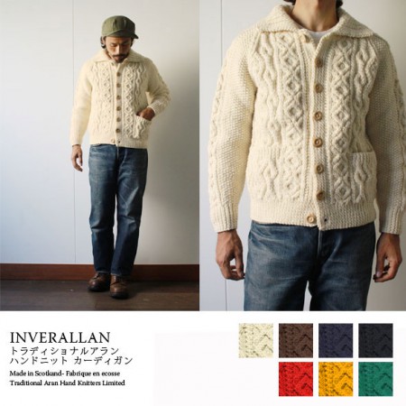 オーセンティックシェットランドクルーネックセーター ハンドニット/全