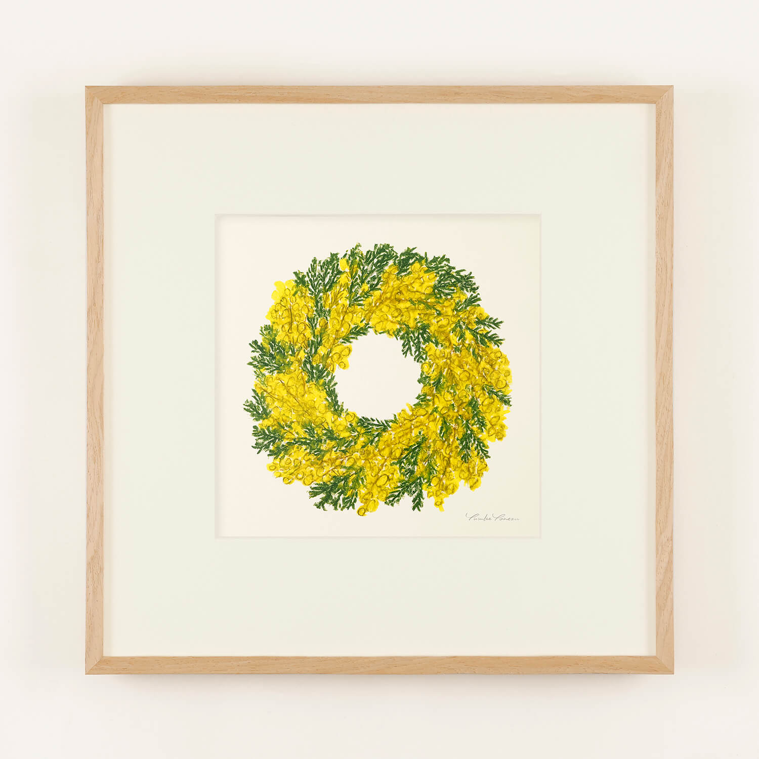 アートポスター | ミモザ ivory フレーム50＋額装マット付き – a good view