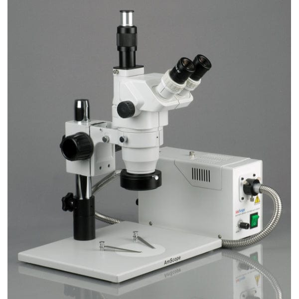 AmScope ZM-1 Series Inspection Trinocular Stereo Microscope 2X-225X Ma
