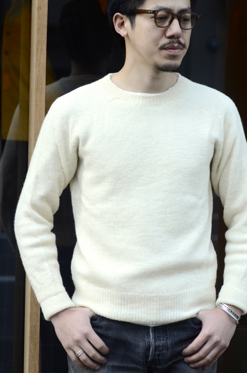 NATURAL SHETLAND WOOL SWEATER | ANATOMICA SAPPORO アナトミカ札幌