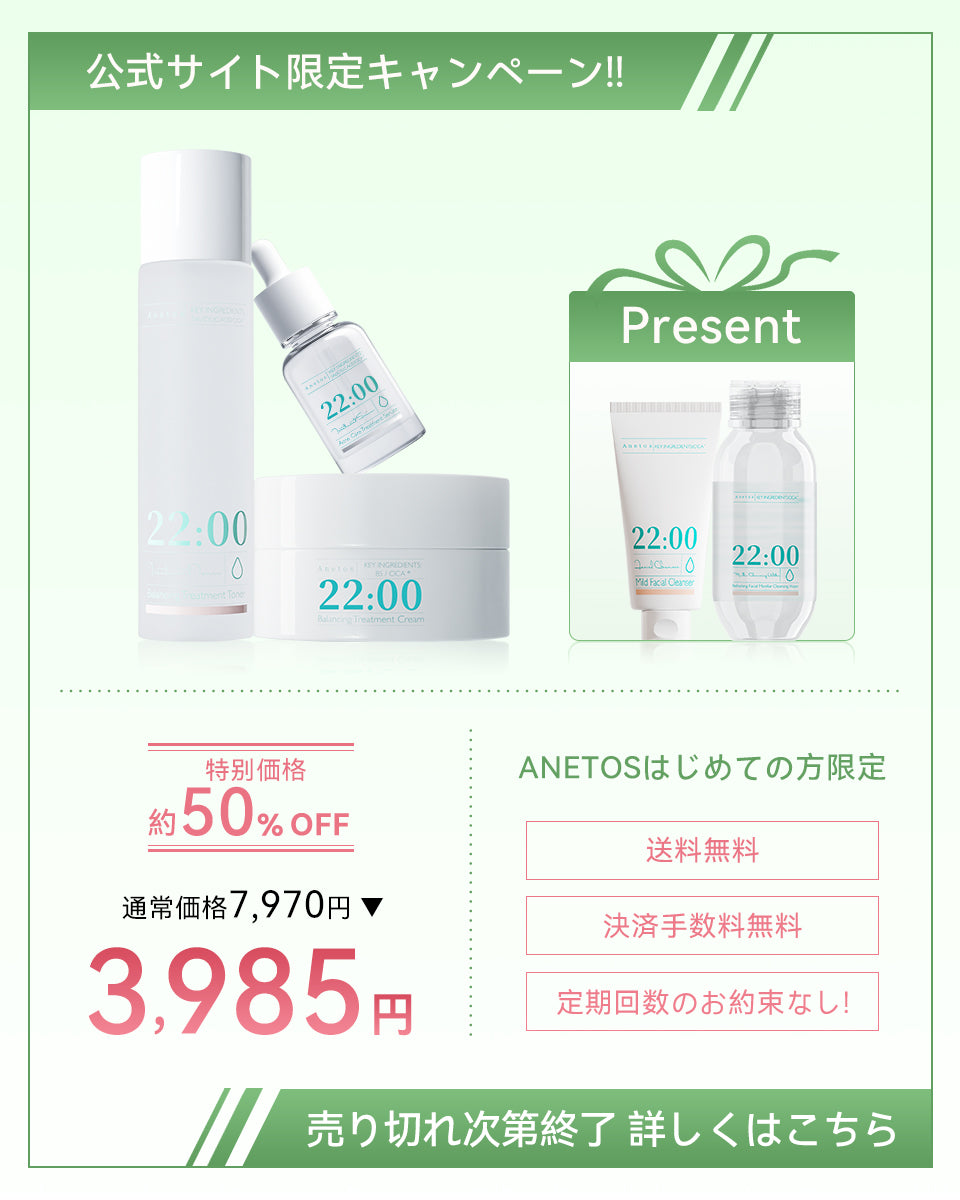 アネトス 3点セット 22:00 アネトス 3点セット（トナー＋セラム＋