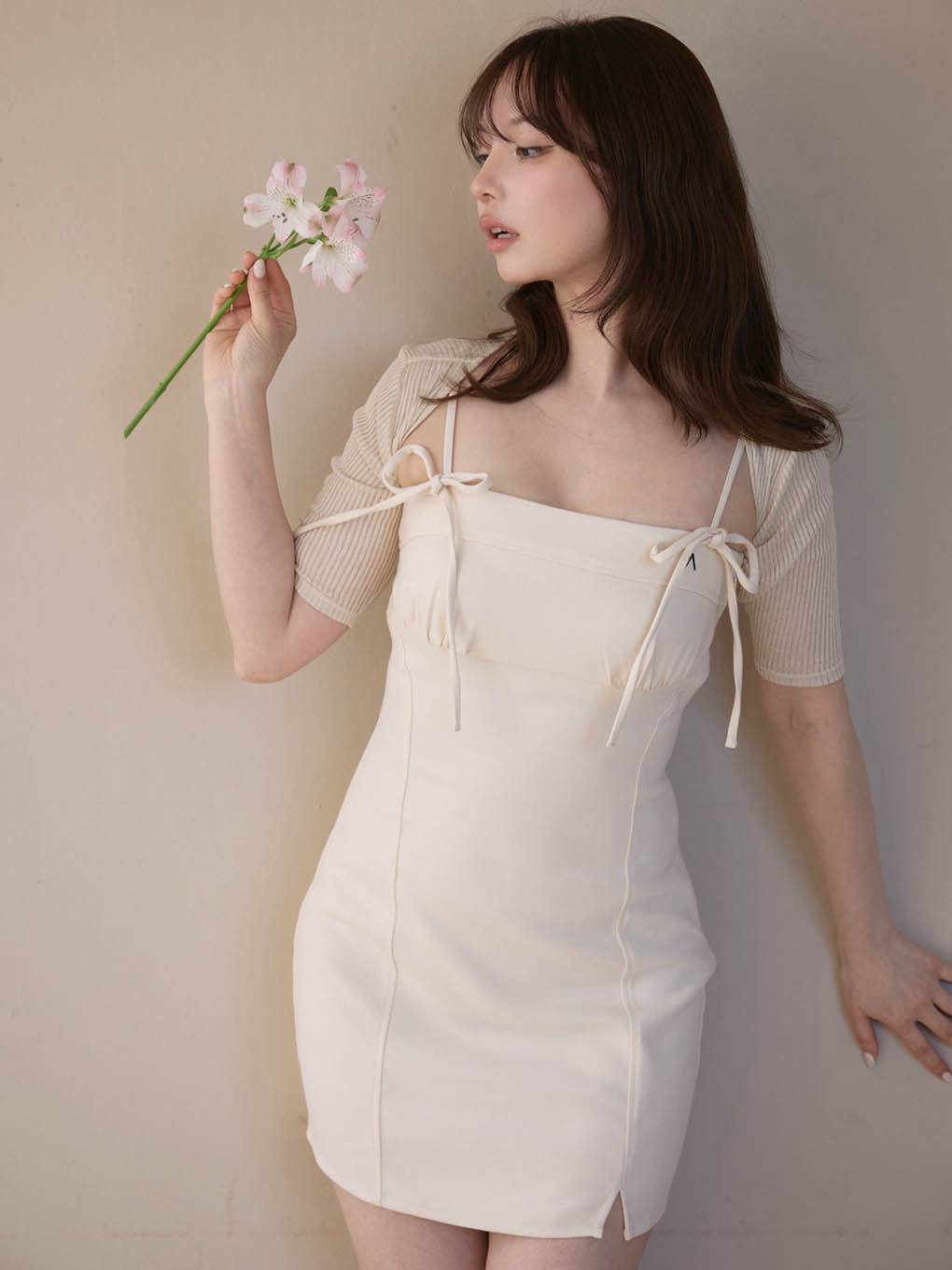 ANDMARY】Baby slit mini dress