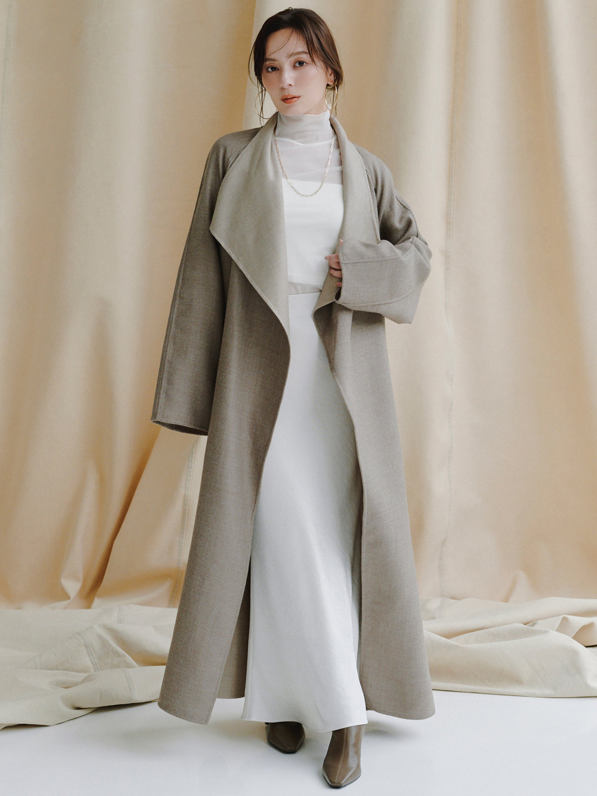 ウールリバーオーバーロングコート