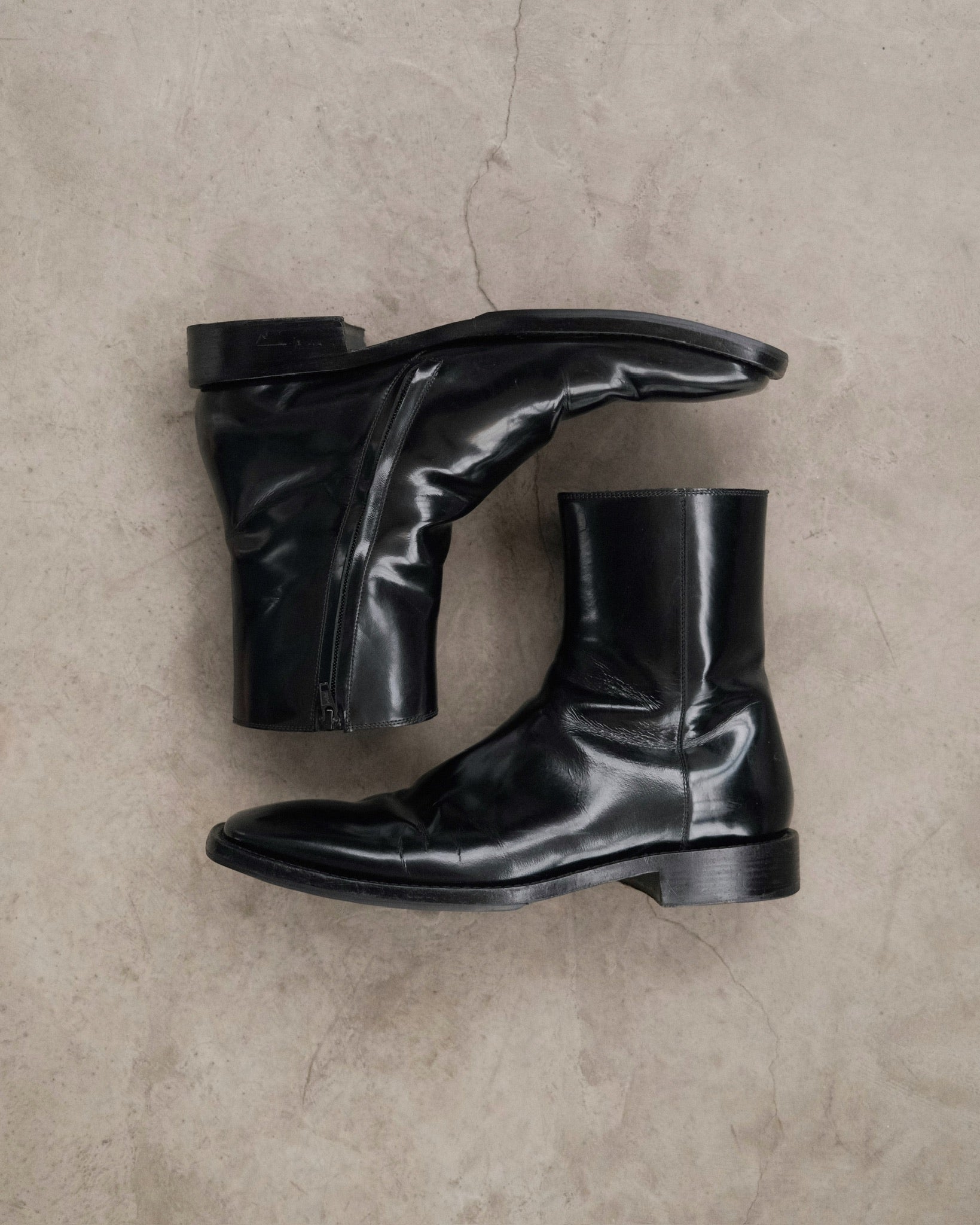SS19 BALENCIAGA Square Toe Zip Boots – Around The Shoes