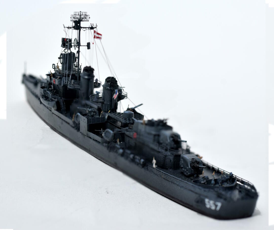 タミヤ製1/700 アメリカ海軍 フレッチャー級駆逐艦「ジョンストン