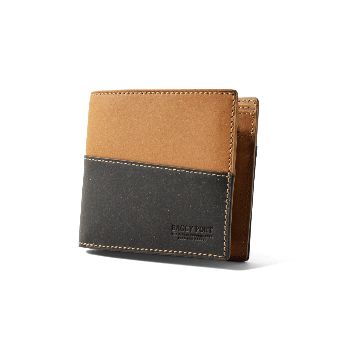 リサイクルレザー 二つ折り財布 ZKM603