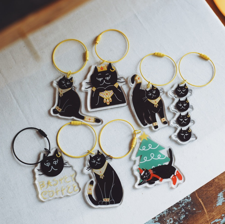 ネコのアクリルキーホルダー – BASTET COFFEE