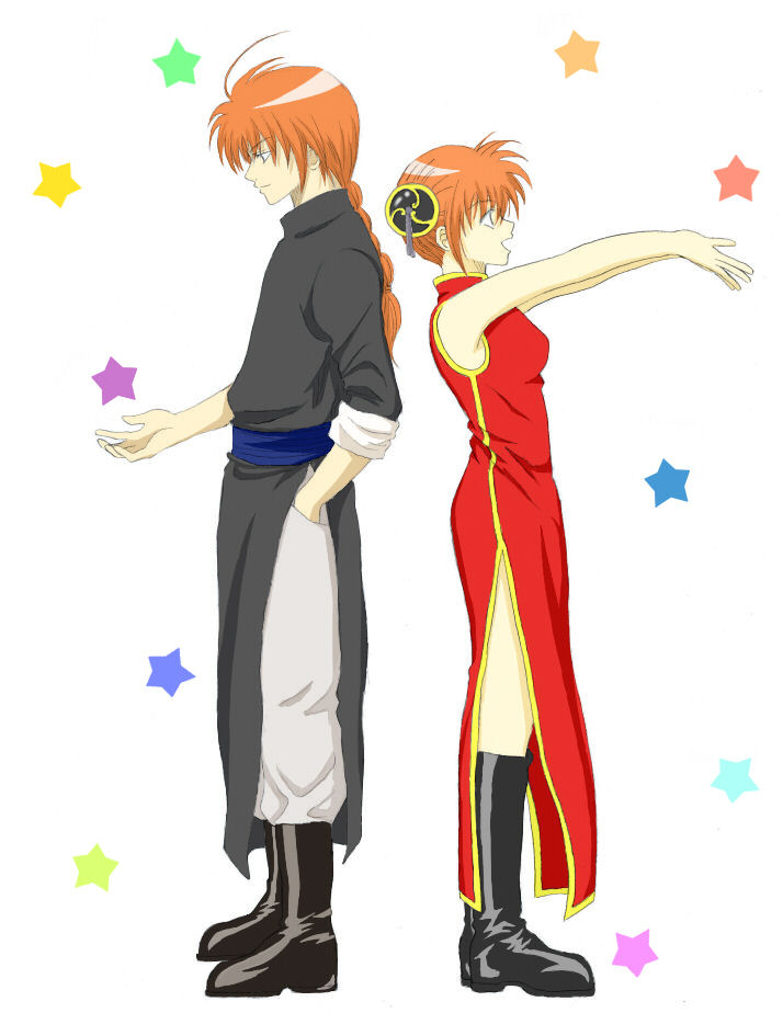 銀魂」でカラーな神威＆神楽ちゃんな夜兎兄妹！☆（≧▽≦）☆！（再掲