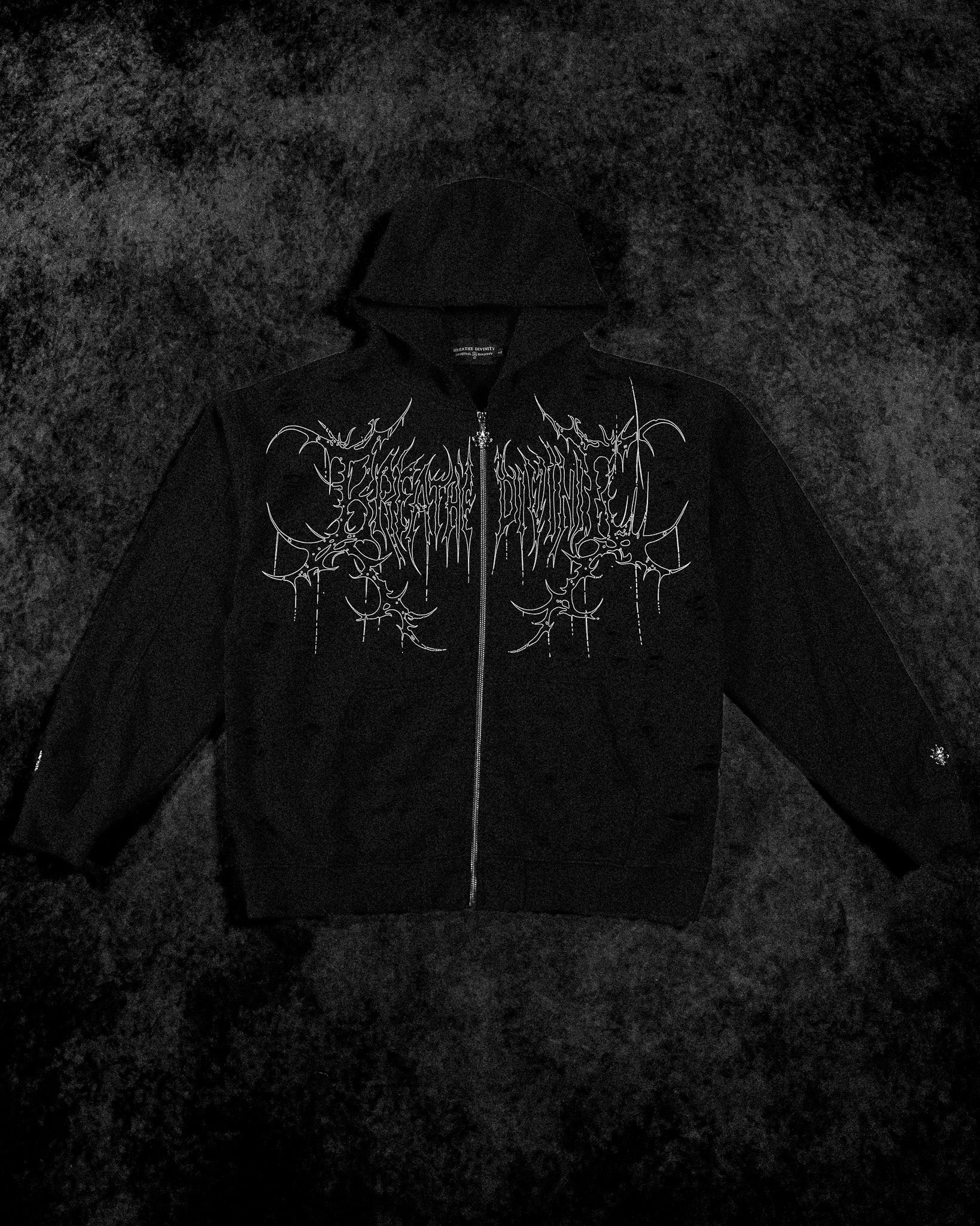 Mens Tarnished Zip-up Hoodie [ECLIPSE] – Breathedivinity
