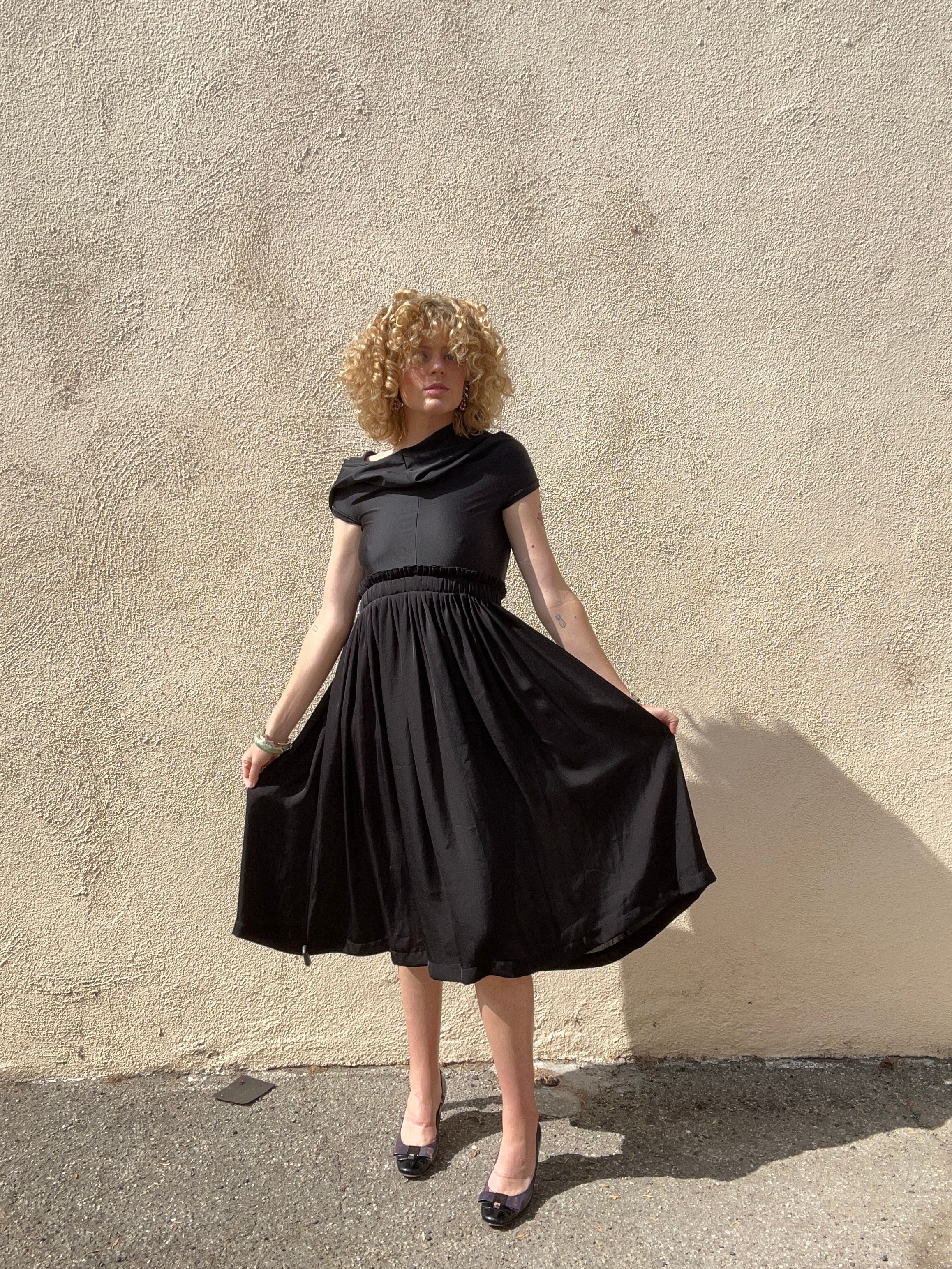 Comme des Garcons 2011 Black Dress with Cape – The Curatorial Dept.