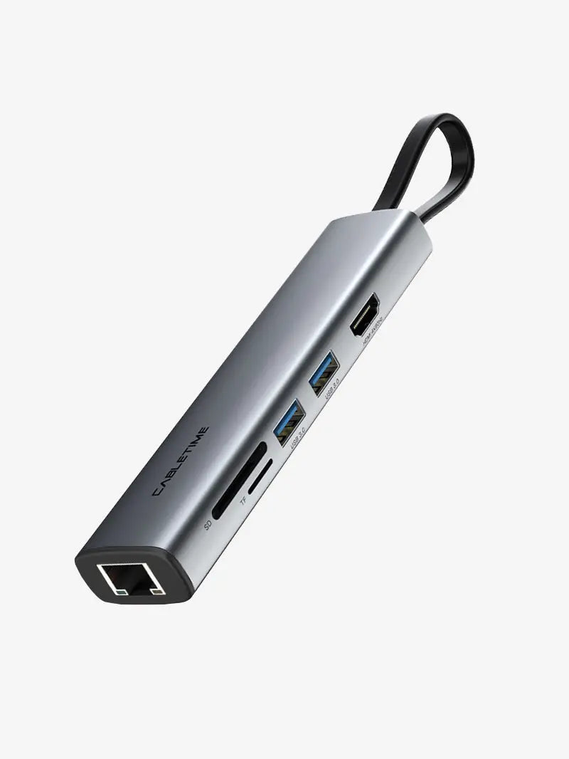CABLETIME Slim 7-in-1 USB C Hub for Macbook Pro