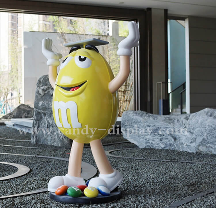 M&M Character Status Yellow Chocolate Bean Mascots Ornament