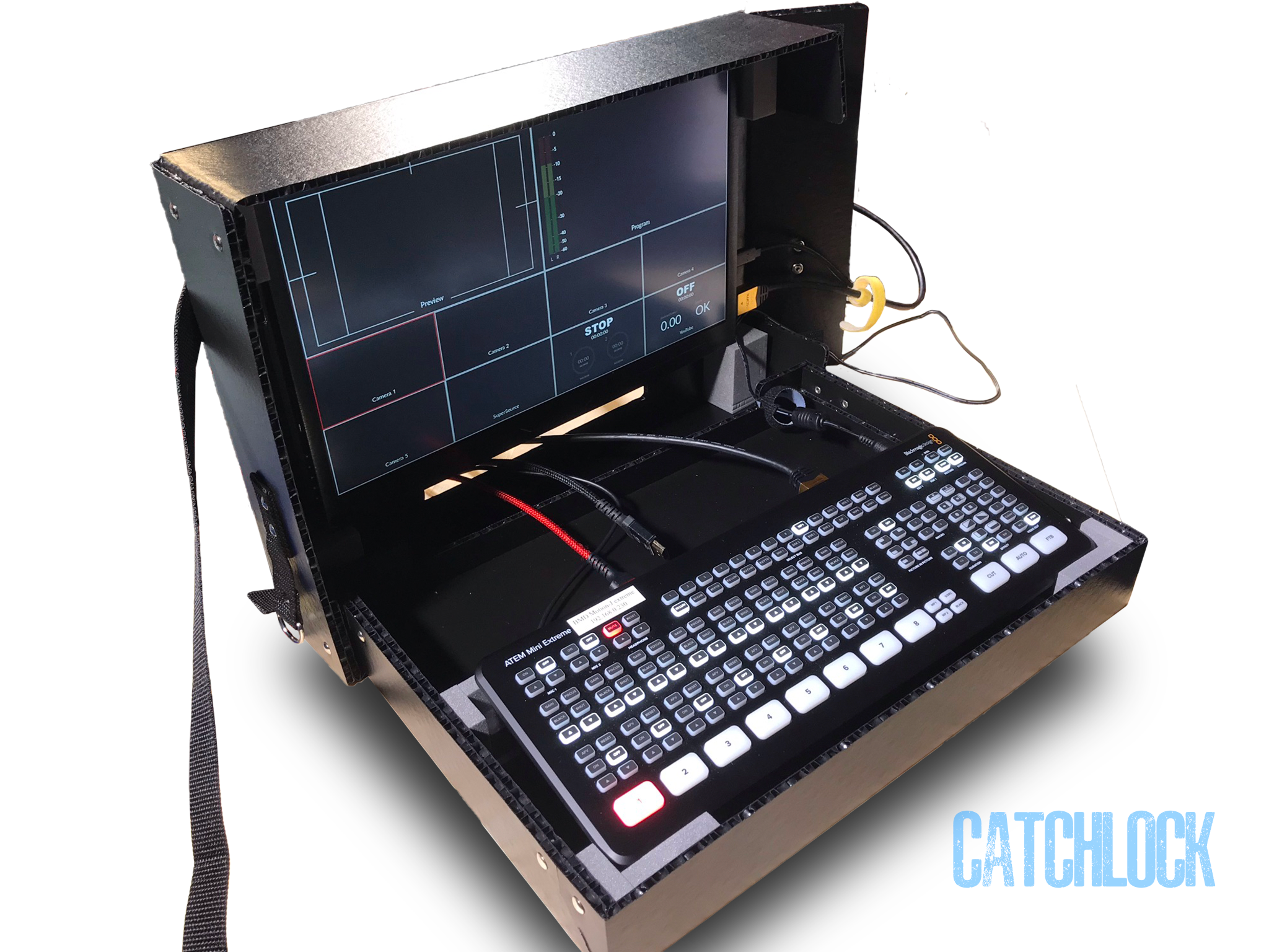 Blackmagic ATEM Mini Extreme用モニターセットケース | 製作実例