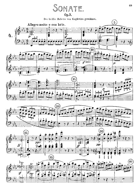 Piano Sonata No. 4 ピアノ - 楽譜 - カントリーアン, 無料楽譜