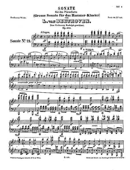 Piano Sonata No. 29 - Op. 106 - ルートヴィヒ・ヴァン