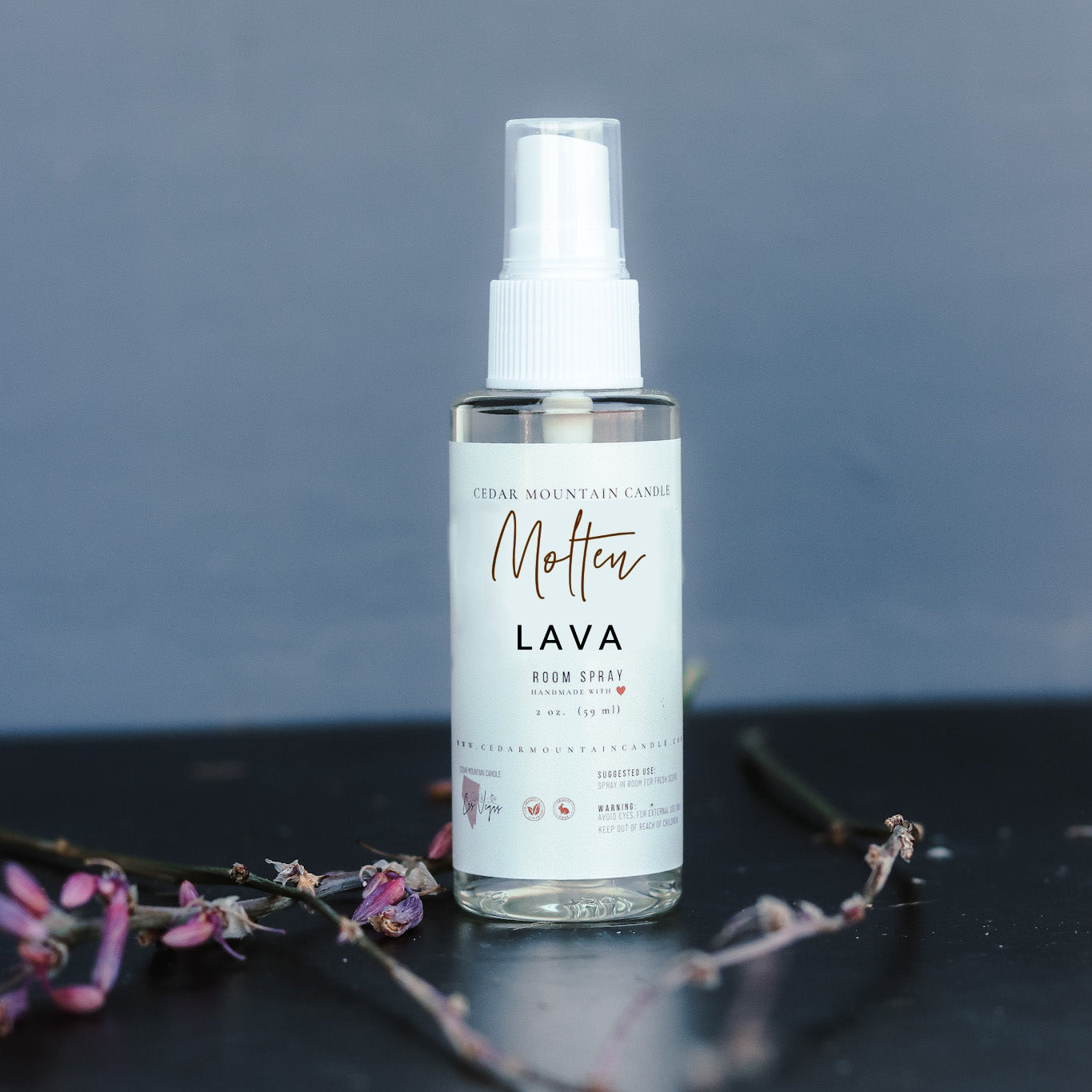 2 oz Room Spray - Molten Lava – Cedar Mountain Candle