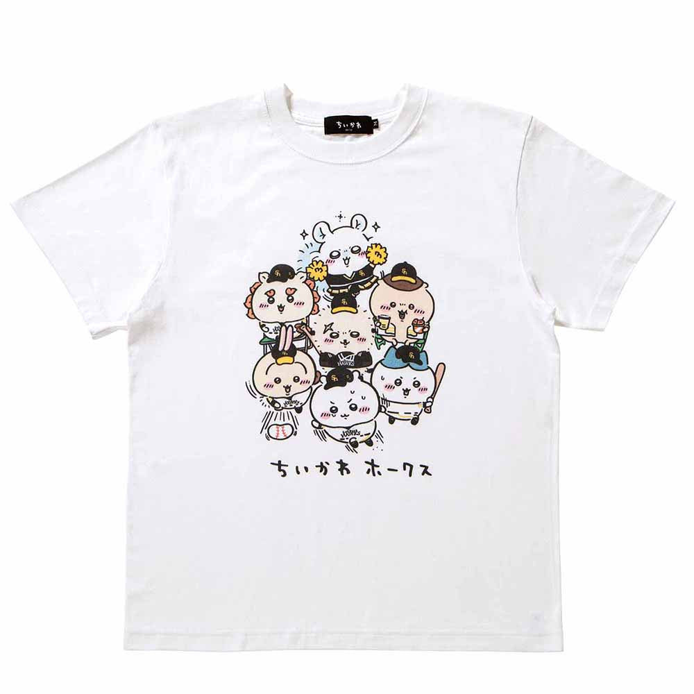 ちいかわ/ホークス Tシャツ オールスター ホワイト | ちいかわ
