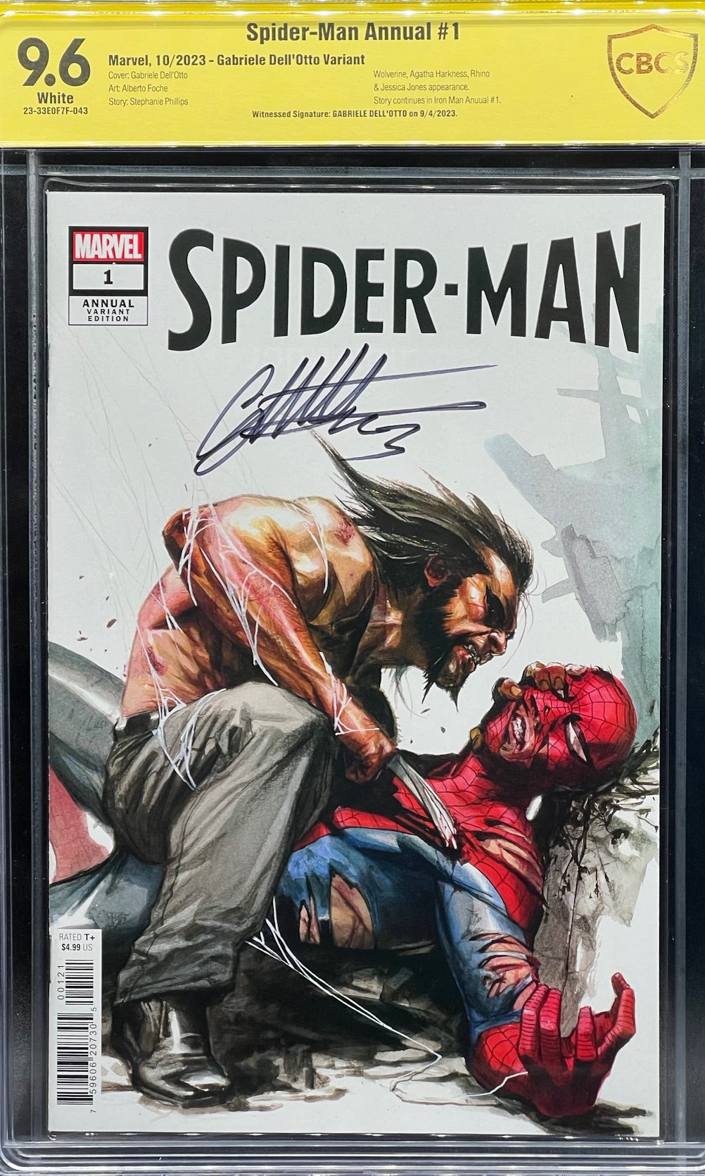 Spider-Man Annual #1 Gabriele Dell'Otto Variant CBCS 9.6 Yellow
