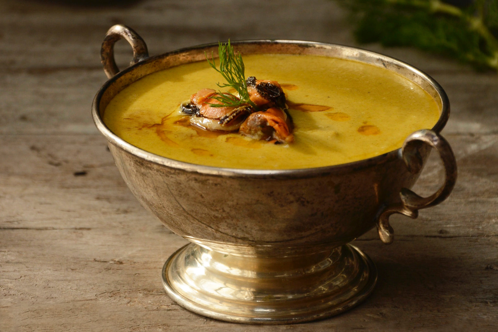 Smoked Mussel Soup in Olive Oil – Cole's Seafood