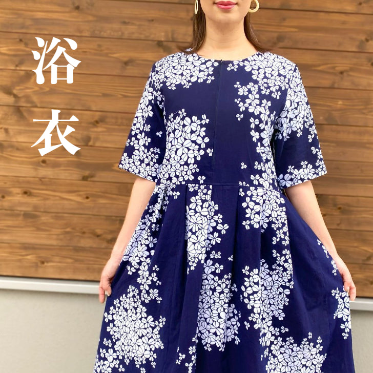浴衣リメイクワンピース】花柄 – こっとんコットン