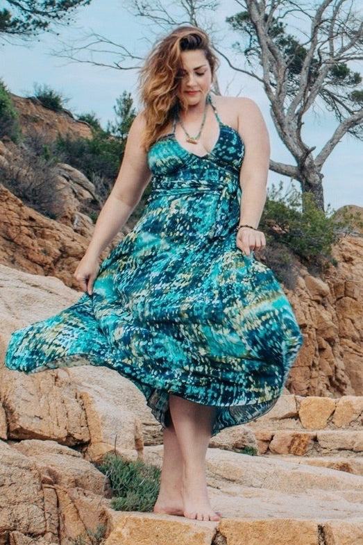 Convertible Bubble Maxi Dress in Limited Edition Prints | Diane Kroe