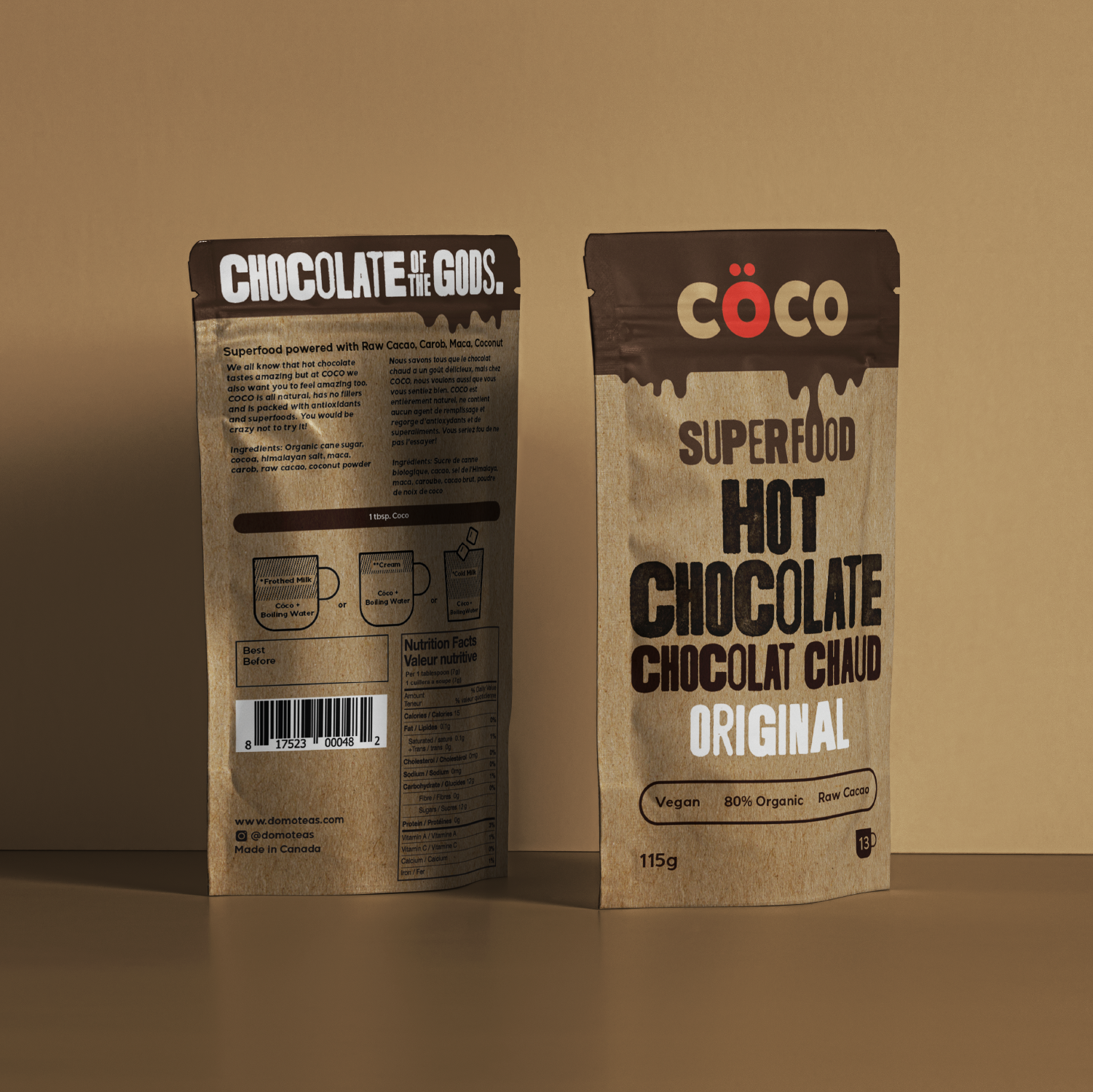 COCO Original Vegan Superfood Hot Chocolate – Domo Tea