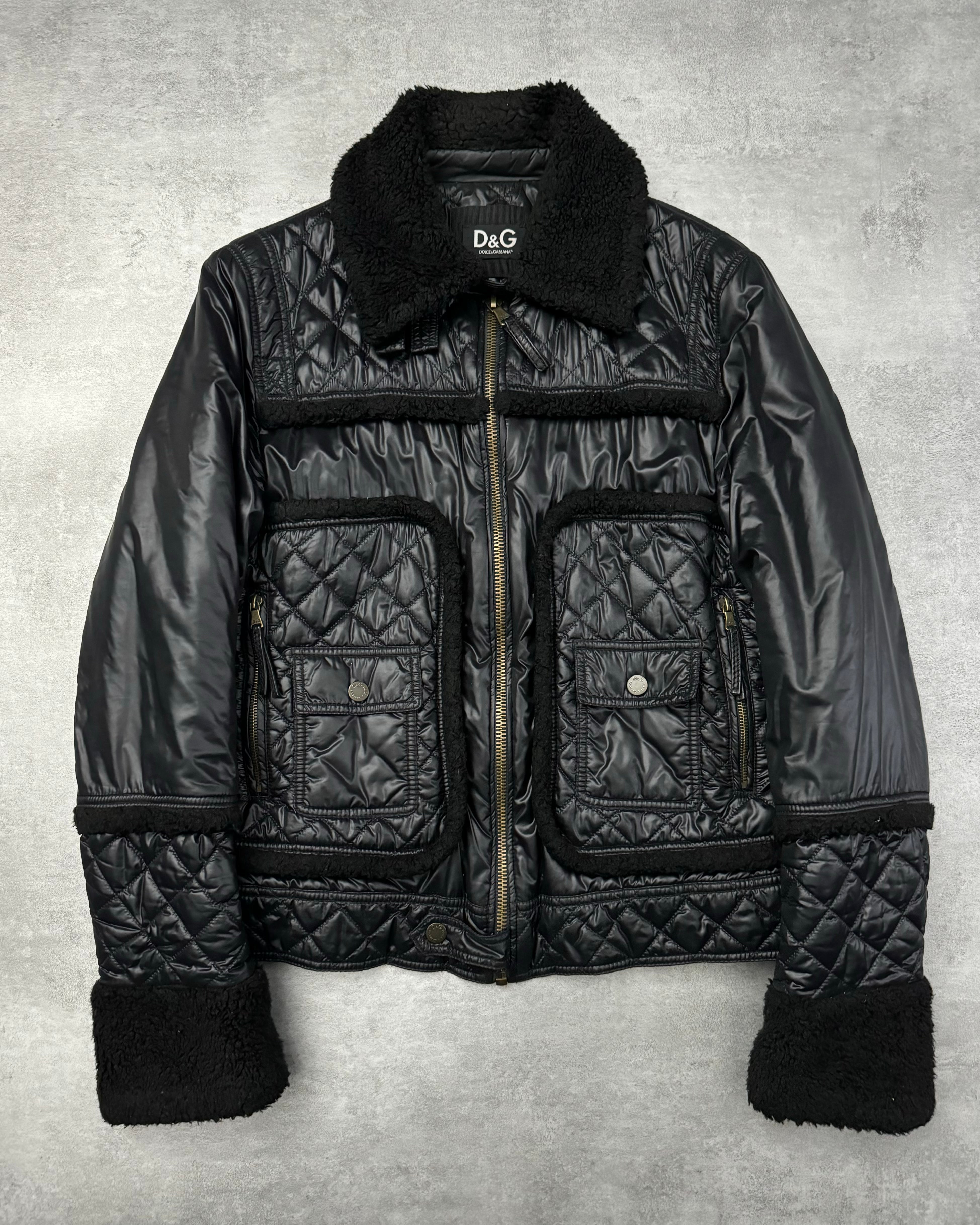 2000s Dolce & Gabbana Shearling Black Mafia Jacket – Dolce Vita Hub