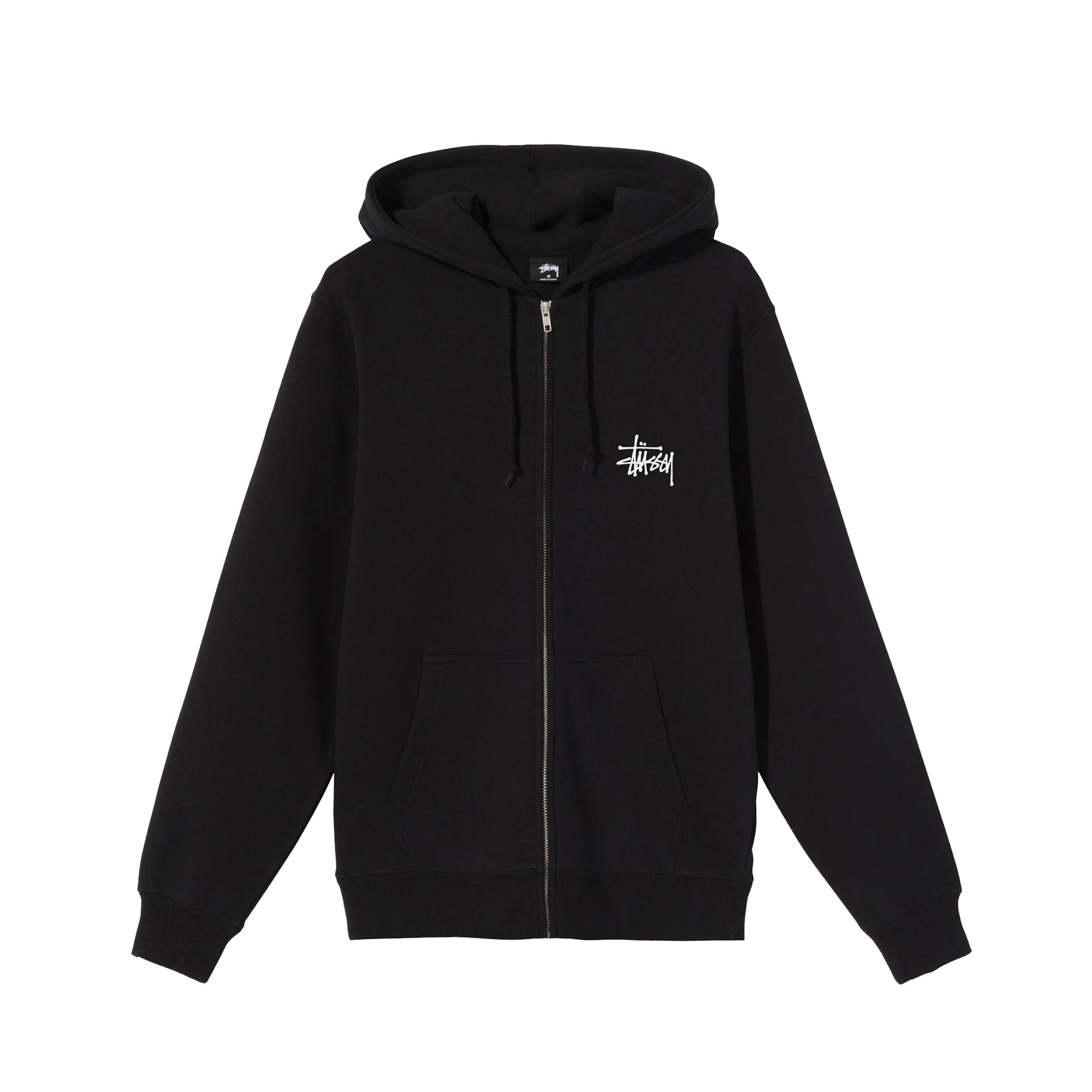 Stussy Men Basic Stussy Zip Black Hoodie – Extra Butter