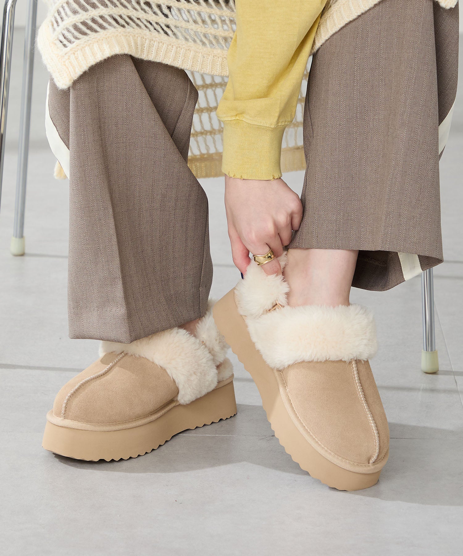 厚底ムートン2wayサンダル/51320 – ORIENTALTRAFFIC