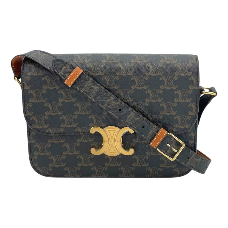 セリーヌ CELINE トリオンフ ショルダー ダークブラウン トリオンフ