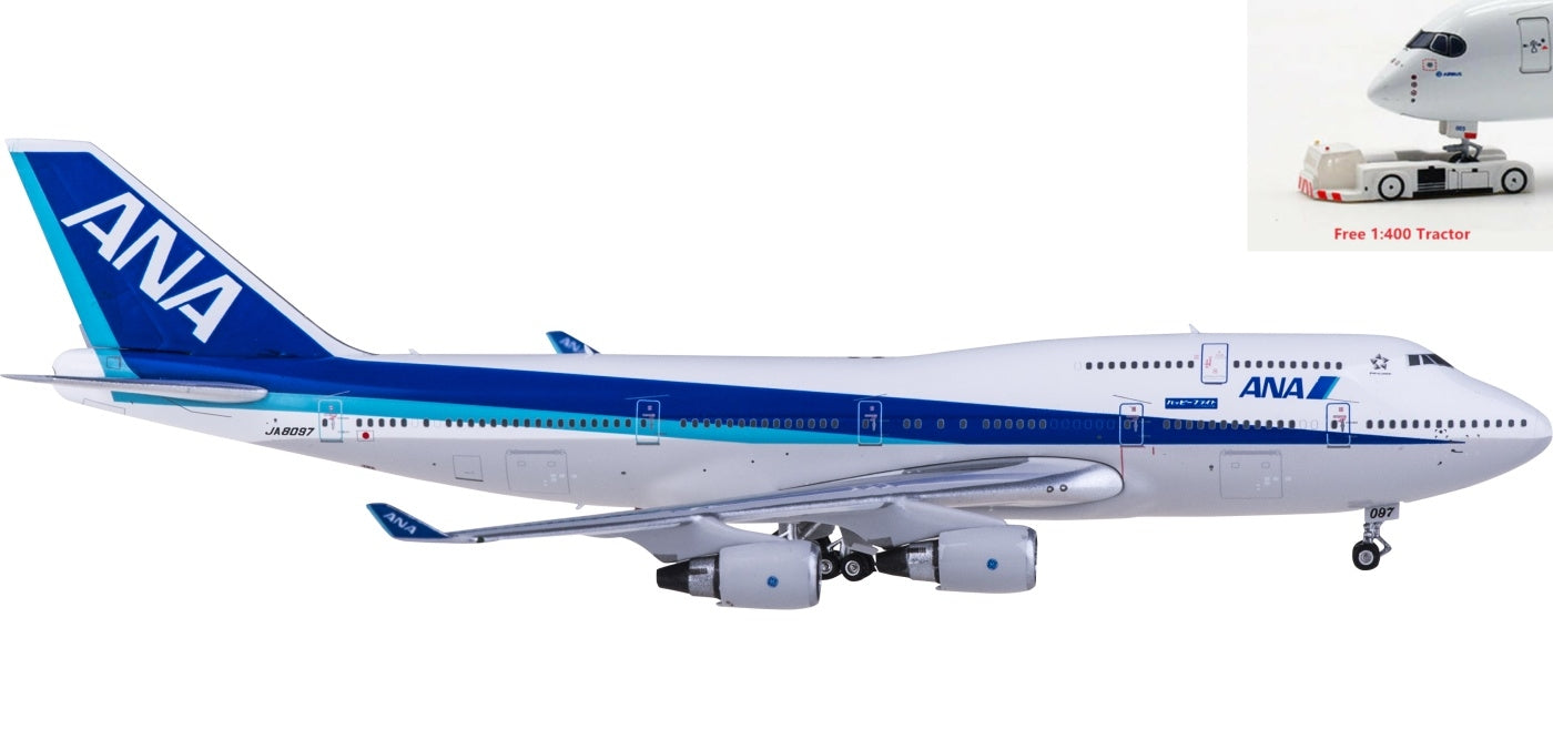 1:400 Phoenix PH04371 ANA Boeing 747-400 JA8097 Happy Flight+Free