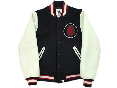 A BATHING APE×STUSSY 'VARSITY JACKET'バーシティジャケット