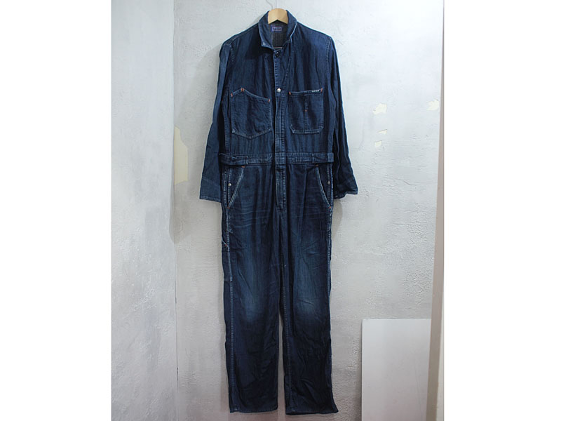 BLUE BLUE デニムオールインワン つなぎ ツナギ インディゴ 2 M ブルー