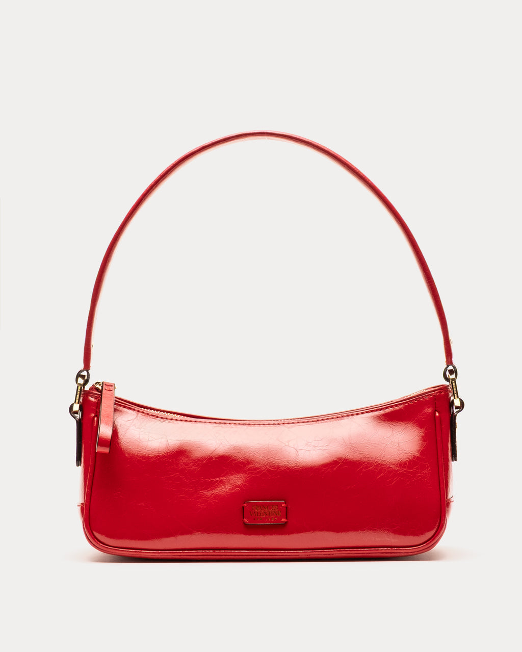 Mia Mini Shoulder Bag - Crinkled Leather Red – Frances Valentine