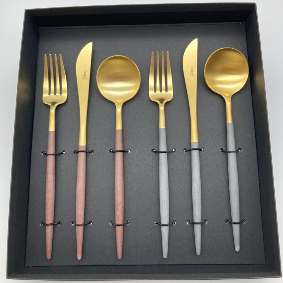 クチポール GOA（ゴア）/グレー・ブラウンゴールド/6本セット/ギフト