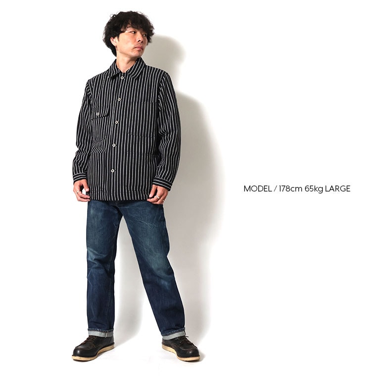 HOUSTON / ヒューストン 51500 STRIPE VIYELLA COVERALL / ストライプ
