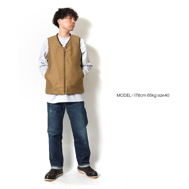 HOUSTON / ヒューストン 51504 REVERSIBLE ALPACA DECK VEST