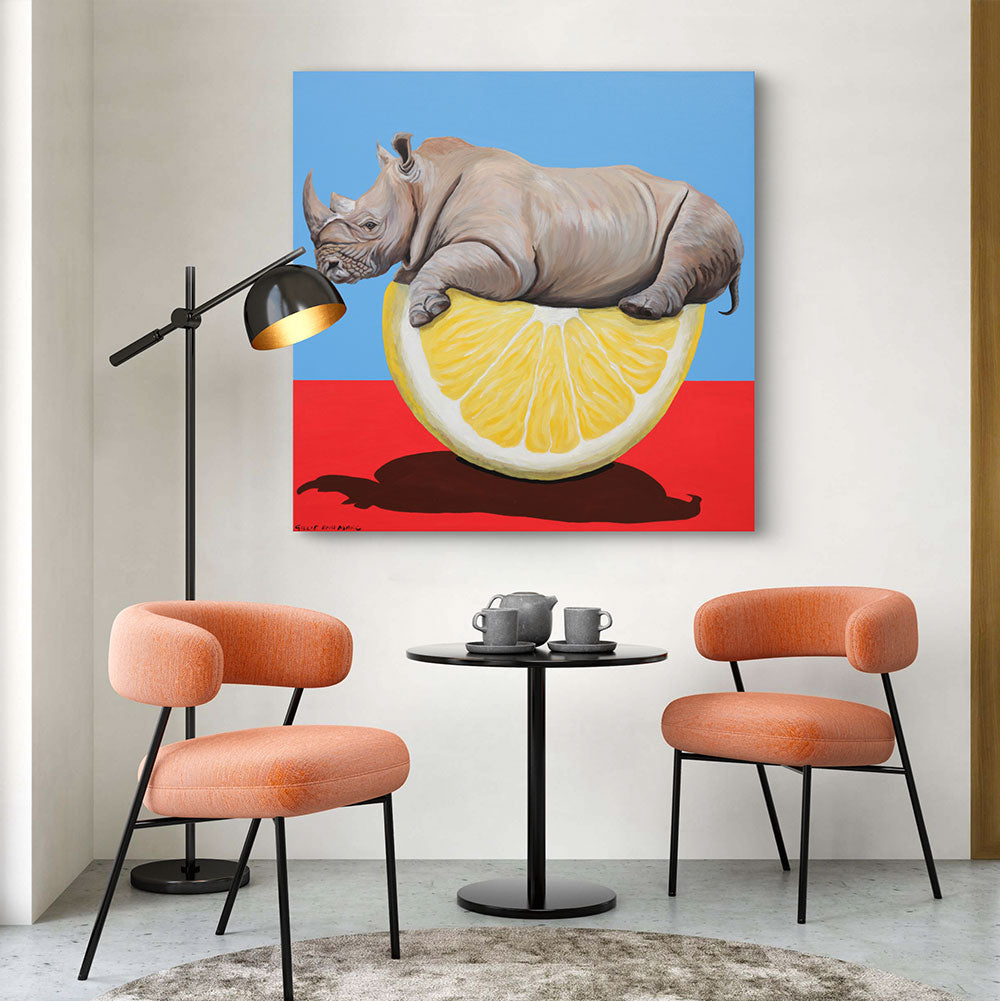 Rhino Lemon (Original Painting) – Gillie and Marc®